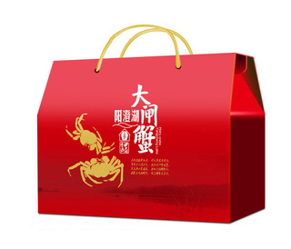 新款高端陽澄湖大閘蟹禮盒包裝設(shè)計印刷